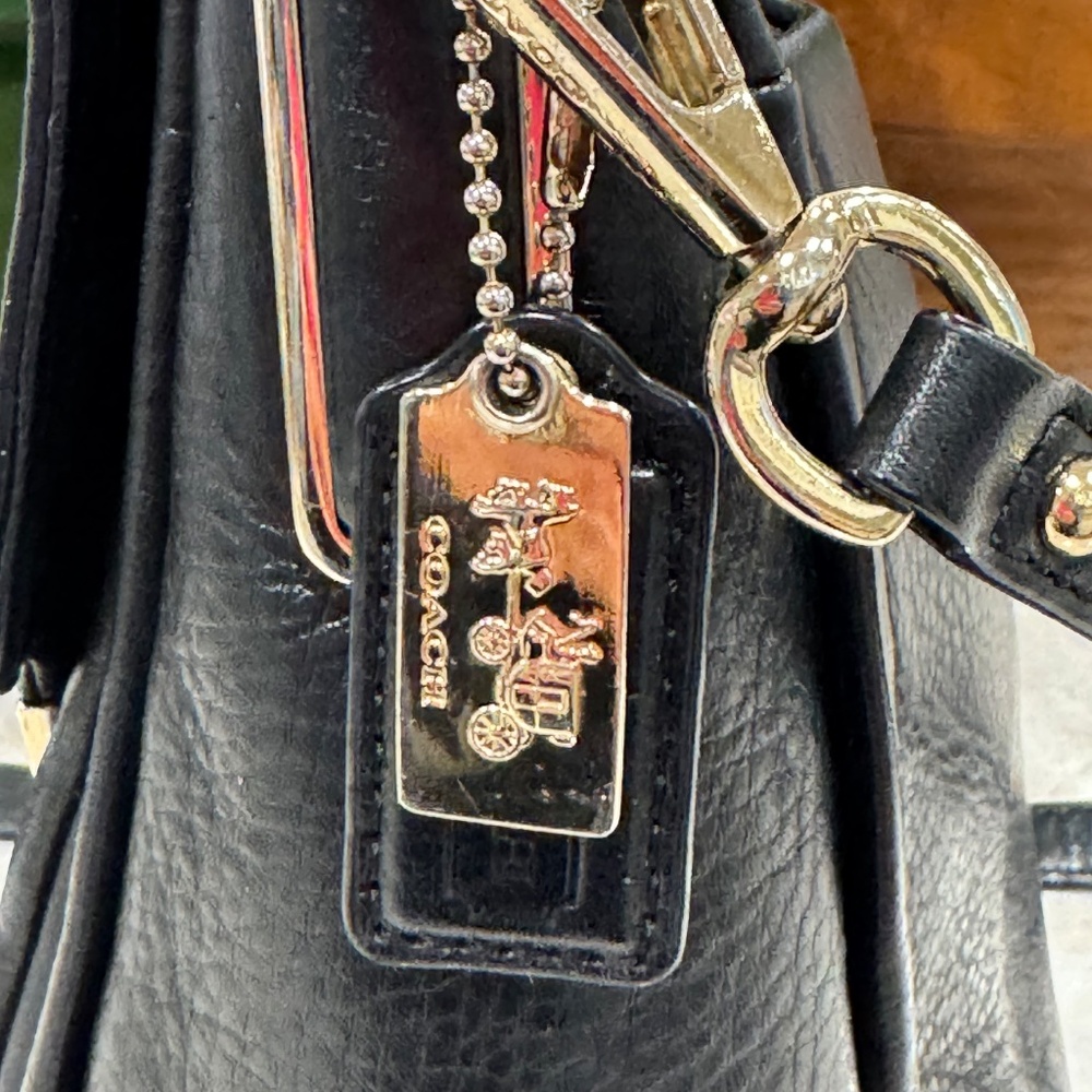 Coach Madison Small Sadie Flap Satchel Black - Picture 4 of 16